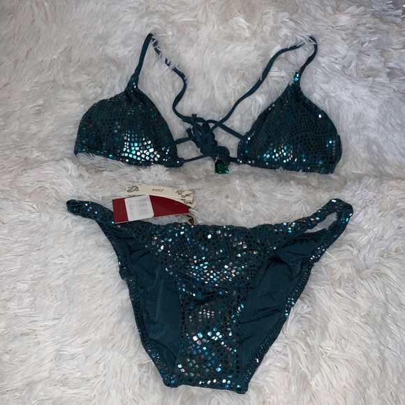 Tigerlily Other - Tigerlily women’s green dazzle mermaid bikini set